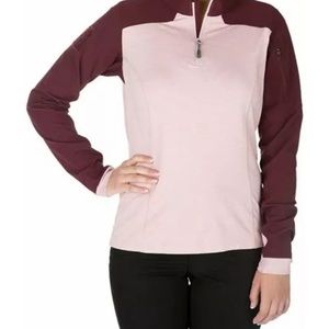 5.11 Tactical Women's Rapid Half Zip Pull-Over Size Med Maroon/Pink (F12)